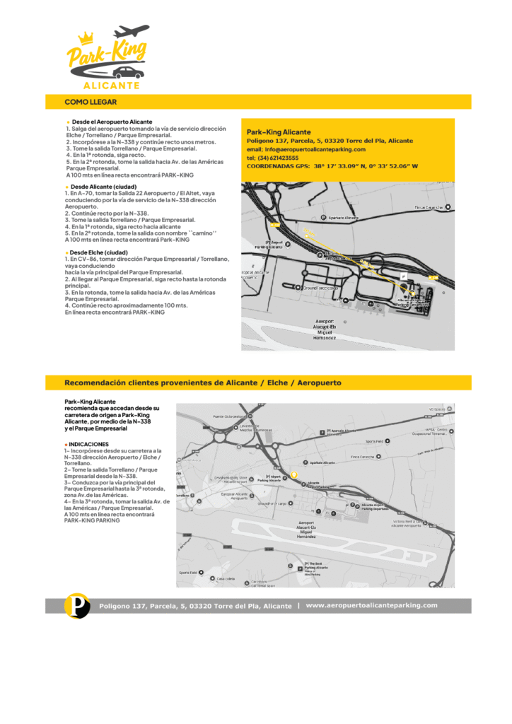Google Map – Parking Alicante Aeropuerto Location